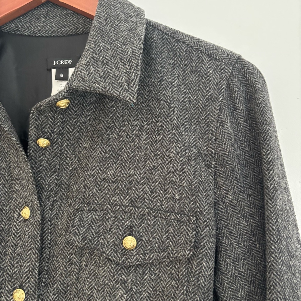 JCREW | Dark Academia Preppy Collegiate Heritage Wool Shirt Dress | Size 6